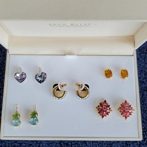 Joan Rivers "Look of Real" 5 Pair Earrings Set